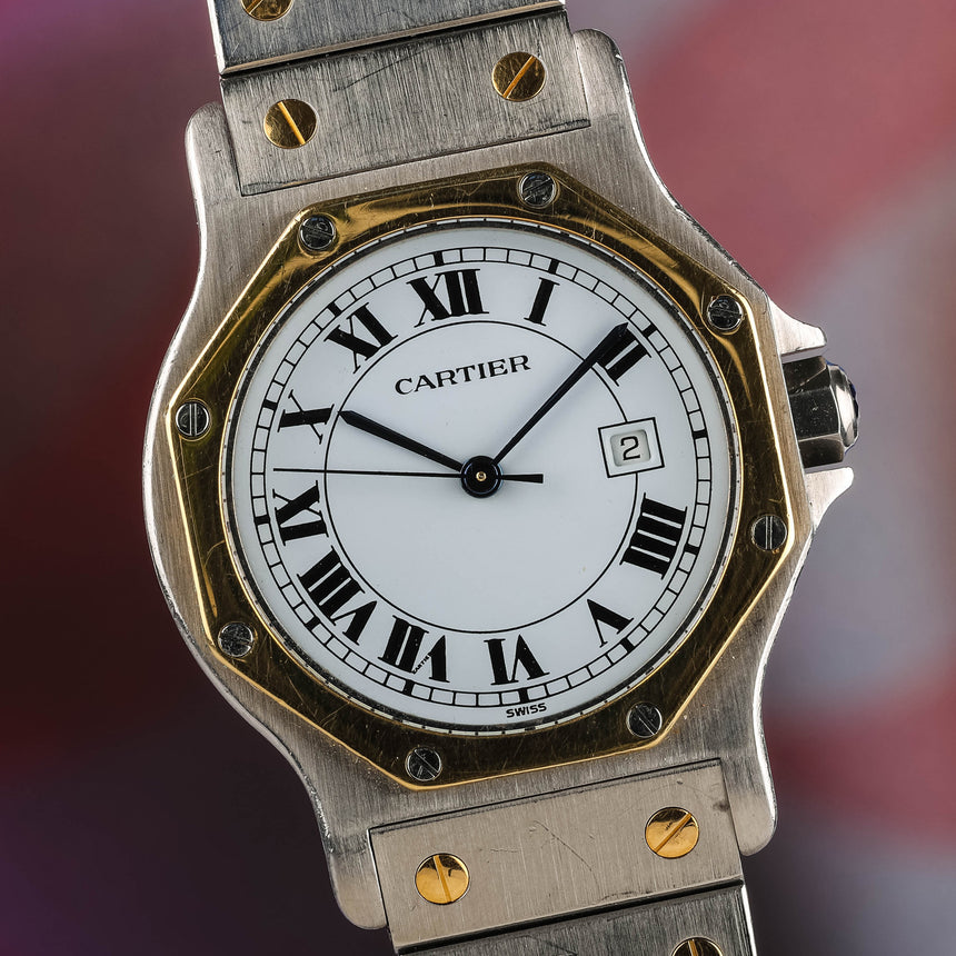 1990 (circa) Cartier Octogonal Santos reference 2966: Gorgeous full set, from the very first owner