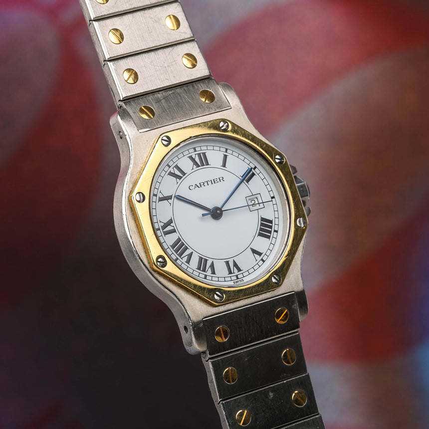 1990 (circa) Cartier Octogonal Santos reference 2966: Gorgeous full set, from the very first owner