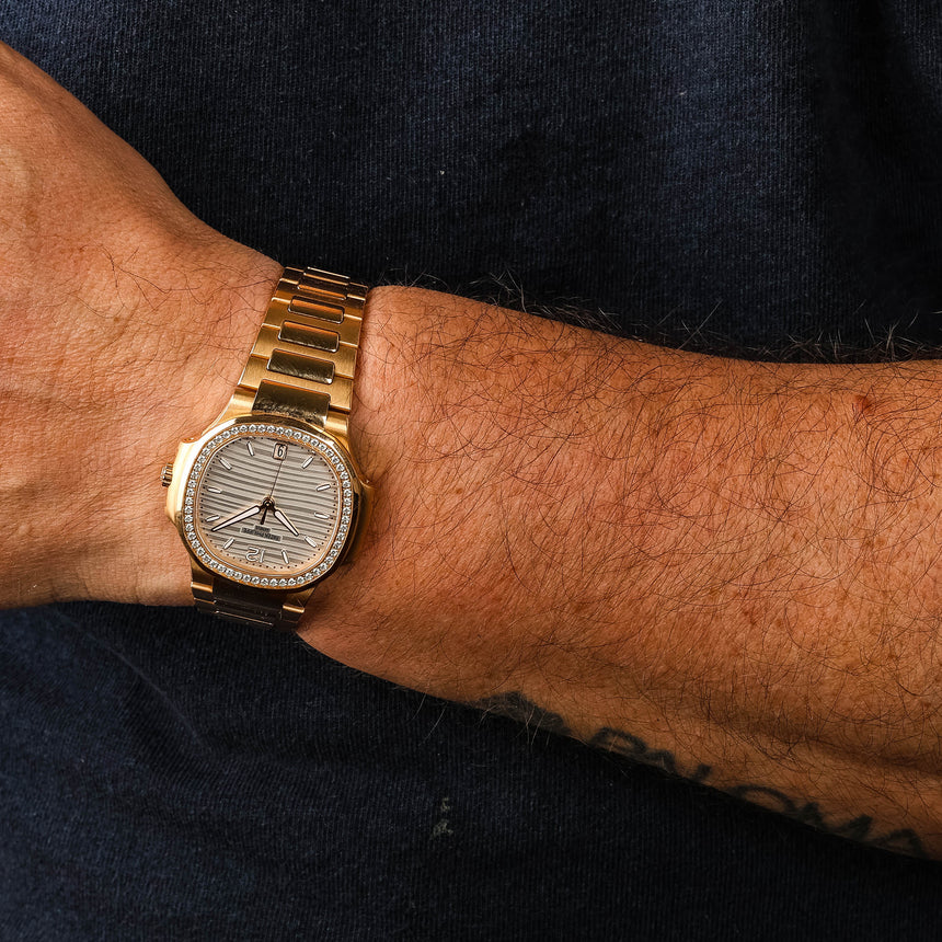 2023 PP&Co Nautilus in Rose Gold ref: 7118/1200R-001 white dial & Diamonds Full Set Mint !