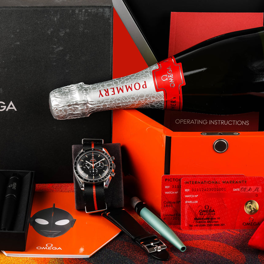 2018 Omega Speedmaster Speedy Tuesday Ultraman Ref: 311.12.42.30.01.001 Super Full Set Only 2012 Ex.
