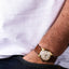 1940 Circa Rolex Bubbleback Ovettone in GOLD Ref: 5030 Crazy dial & original Bracelet