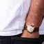 1940 Circa Rolex Bubbleback Ovettone in GOLD Ref: 5030 Crazy dial & original Bracelet