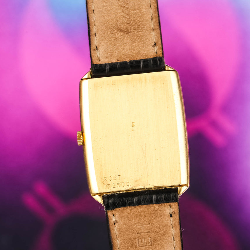 1980 (Circa) Piaget in Yellow Gold with Factory Onyx dial ref : 9067 Gorgeous !