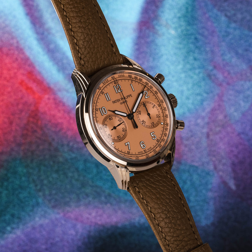 2022 Patek Philippe Complications Chronograph in White Gold Salmon Dial Ref: 5172G-010 Full set & Full Patek Service