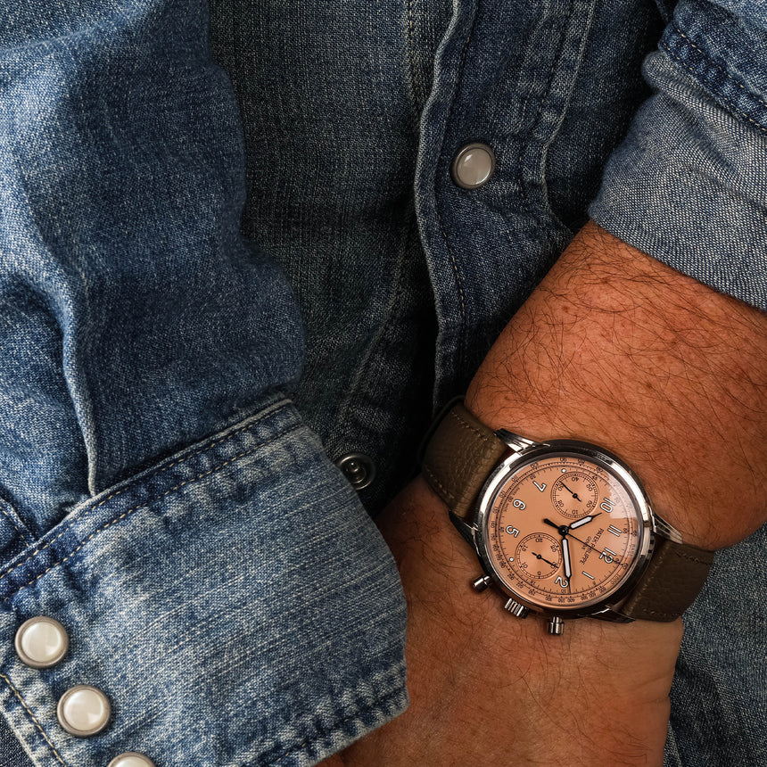 2022 Patek Philippe Complications Chronograph in White Gold Salmon Dial Ref: 5172G-010 Full set & Full Patek Service
