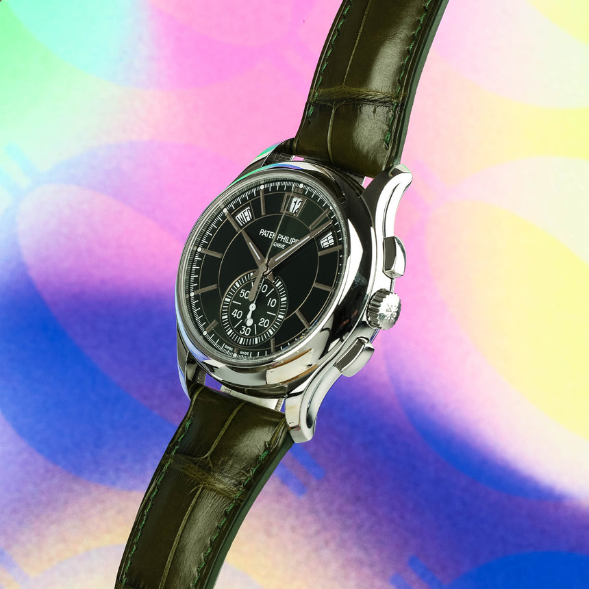 2021 Patek Philippe Annual Calendar Chronograph Green dial Ref: 5905-1A-001 Full Set & Full Patek Service