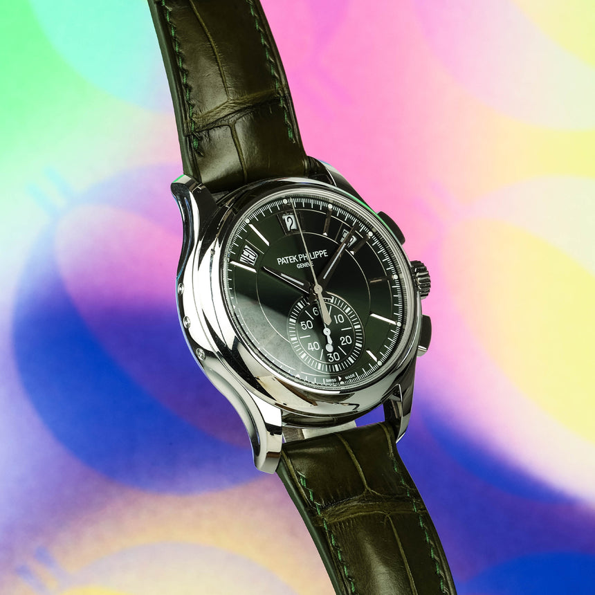 2021 Patek Philippe Annual Calendar Chronograph Green dial Ref: 5905-1A-001 Full Set & Full Patek Service