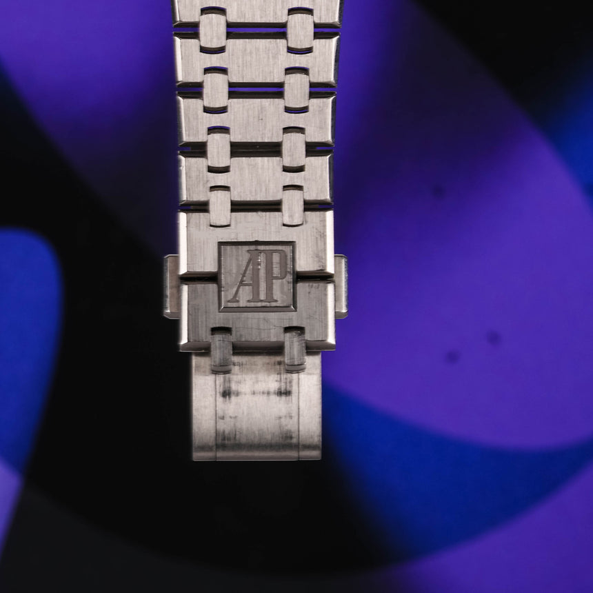 2009 Audemars Piguet Royal Oak Dual Time Blue dial ref: 26120st Boxes & Extract & AP Service !