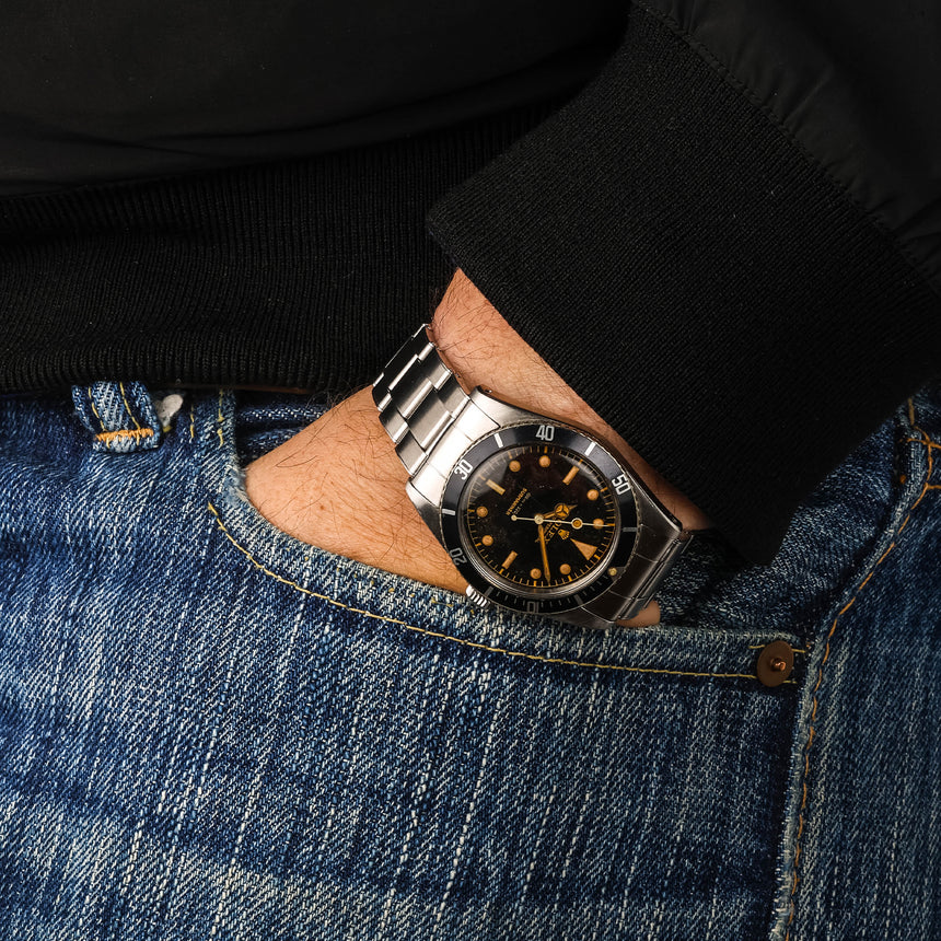 1957 Rolex Submariner “James Bond” ref. 6536/1: Beautiful lacquered tropical patina
