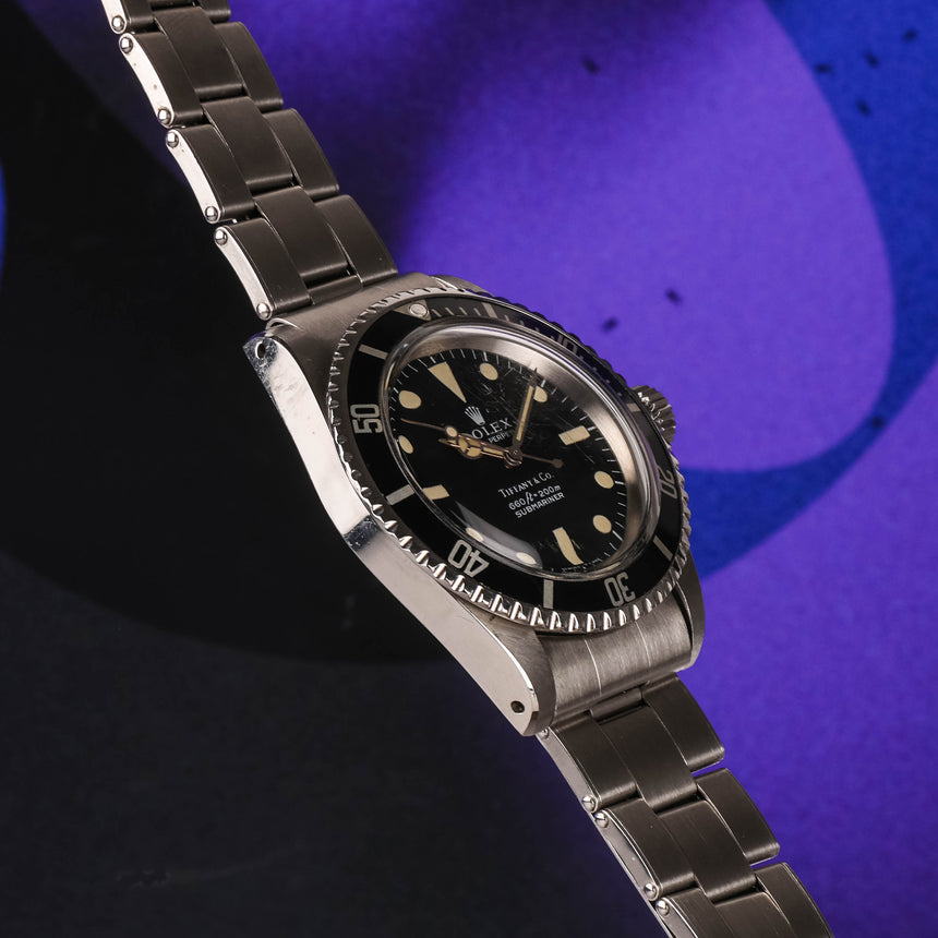 1972 (circa) Rolex Submariner reference 5513, retailed by Tiffany & Co: Very rare & box & papers