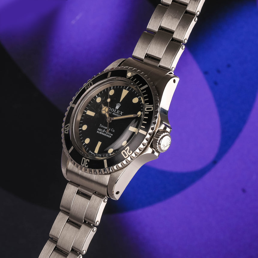 1972 (circa) Rolex Submariner reference 5513, retailed by Tiffany & Co: Very rare & box & papers