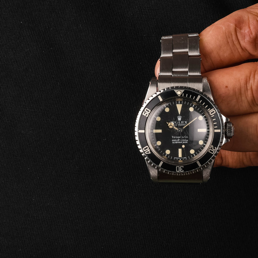 1972 (circa) Rolex Submariner reference 5513, retailed by Tiffany & Co: Very rare & box & papers