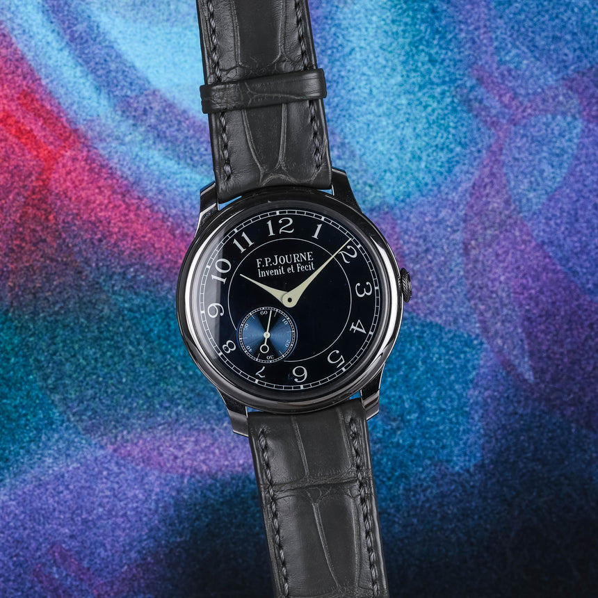 2019 F.P.Journe Souveraine Chronometre Bleu Tantalum Case Blue Dial Full Set