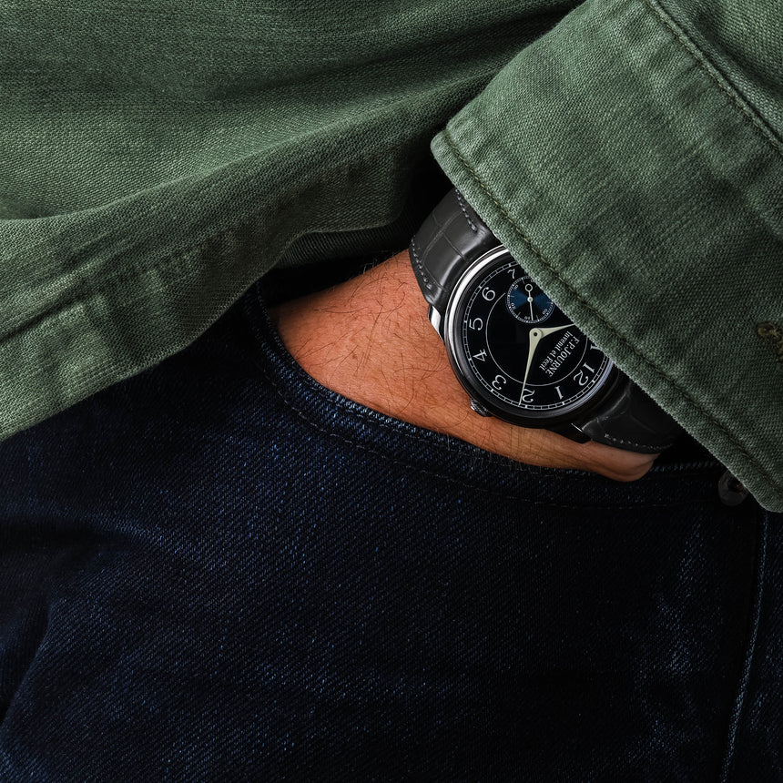 2019 F.P.Journe Souveraine Chronometre Bleu Tantalum Case Blue Dial Full Set