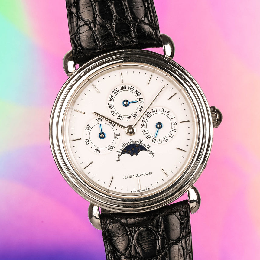 1991 Audemars Piguet Quantieme Perpetuel in Platinum Ref: 25717PT : Full Collector Set Only 70 Ex. !