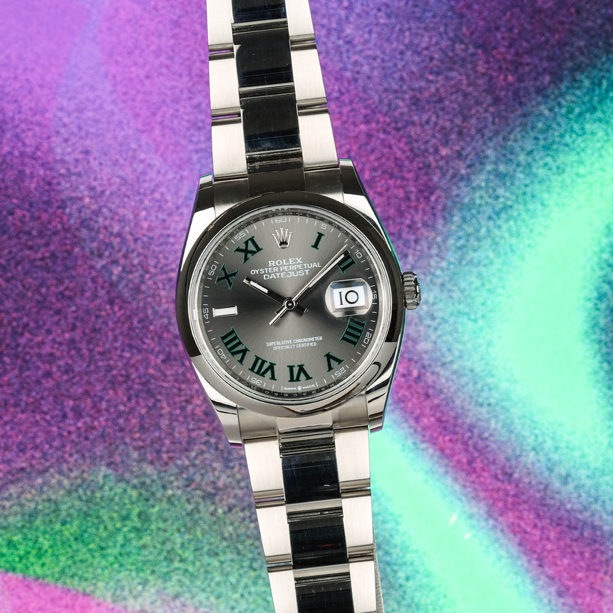 Sept 2026 Rolex Datejust Wimbledon dial smooth bezel ref: 126200, Full set NEW STICKERS