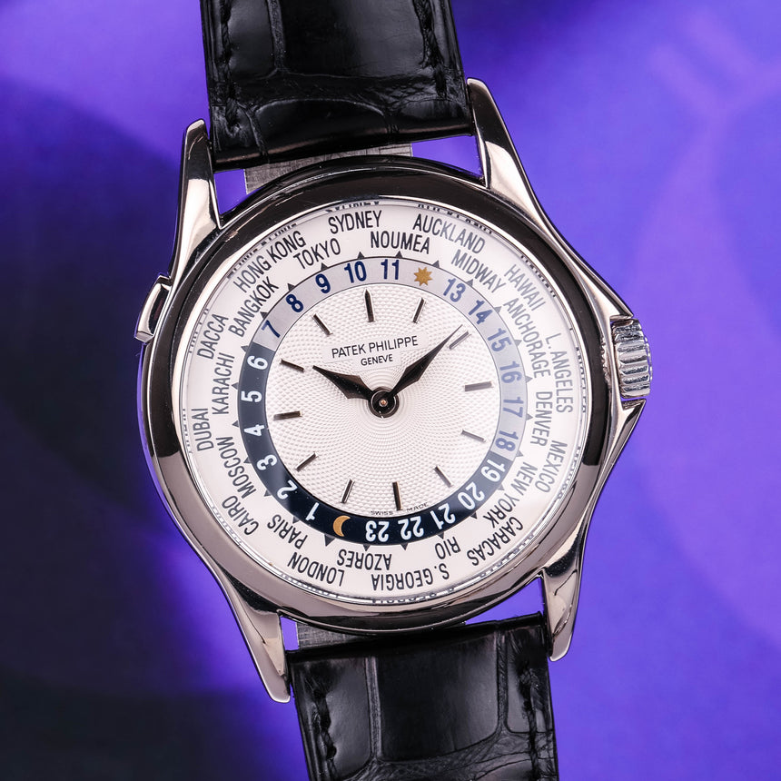 2004 Patek Philippe Worldtime in White Gold ref 5110G: Full set Stunning !