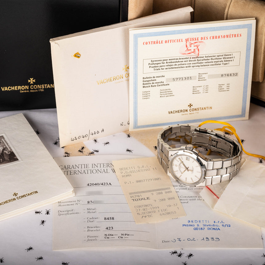 1999 Vacheron Constantin Overseas tritium ref 42040/423 : FULL COLLECTOR SET & Gorgeous conditions