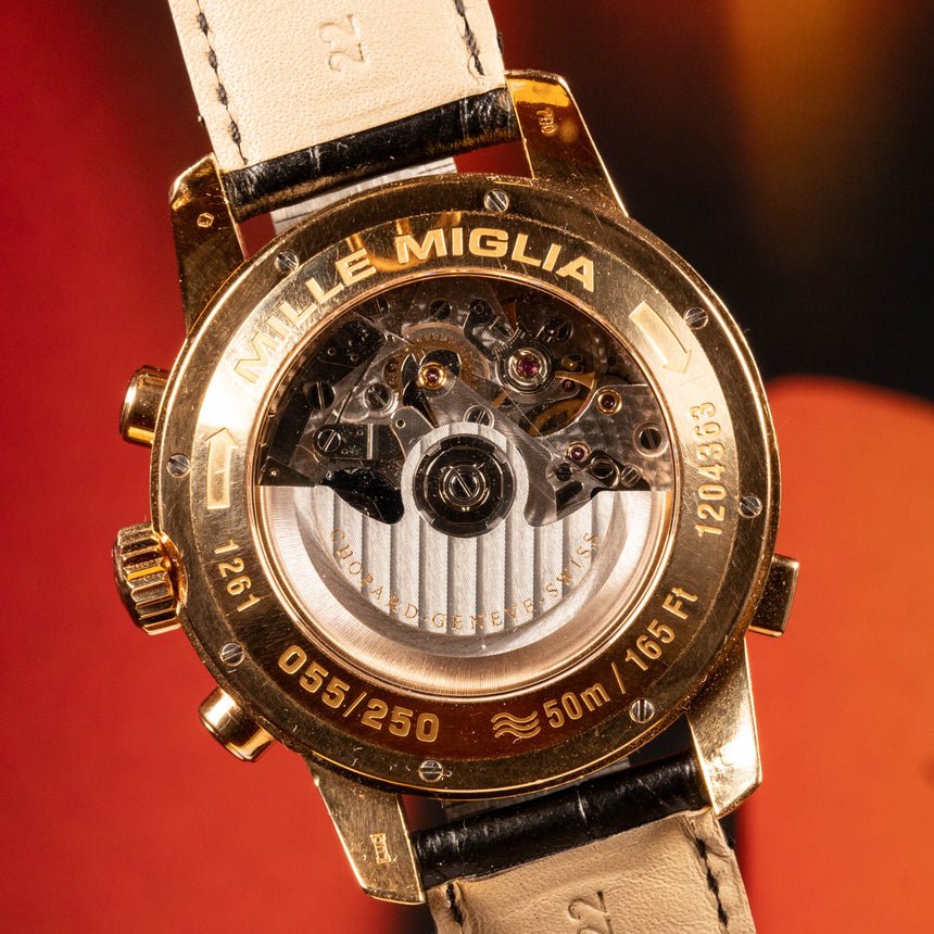 2006 Chopard Mille Miglia in 750 Rose gold, reference 16/1261: full set & service invoice