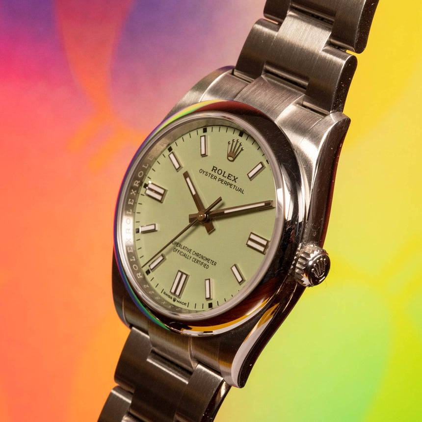 2025 (december) Rolex Oyster Perpetual, 36mm, reference 126000, green Pistachio dial: top conditions & full set