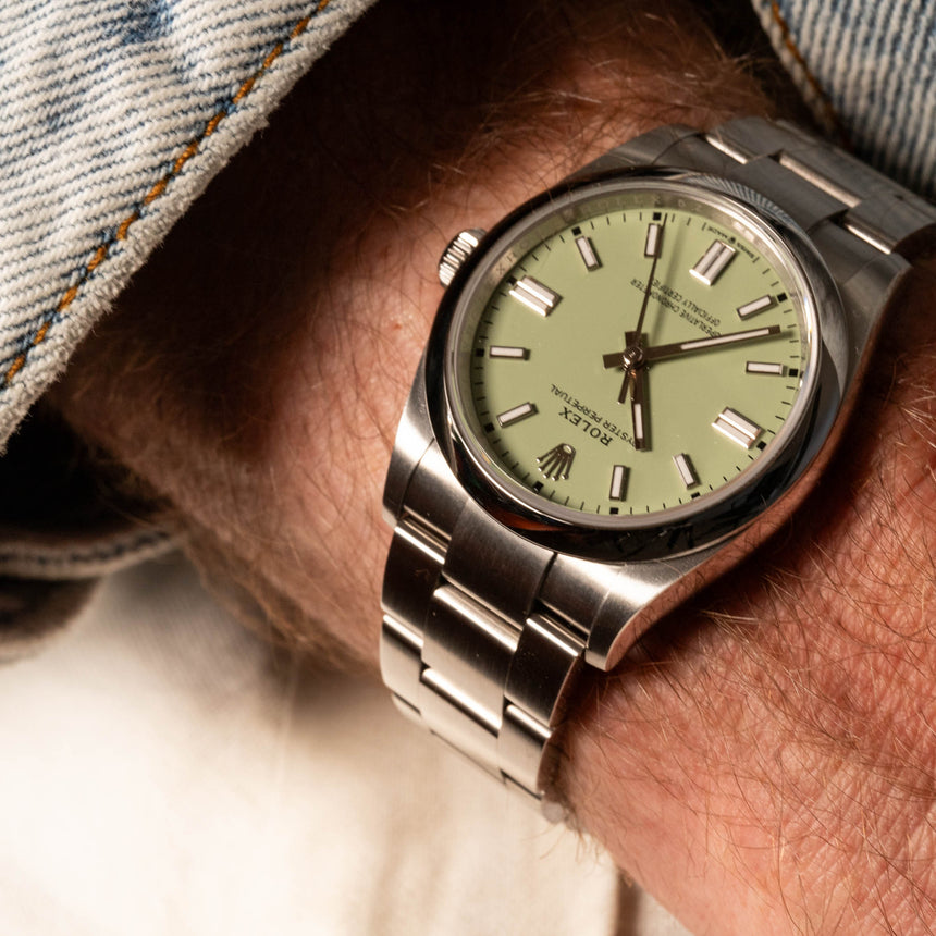 2025 (december) Rolex Oyster Perpetual, 36mm, reference 126000, green Pistachio dial: top conditions & full set