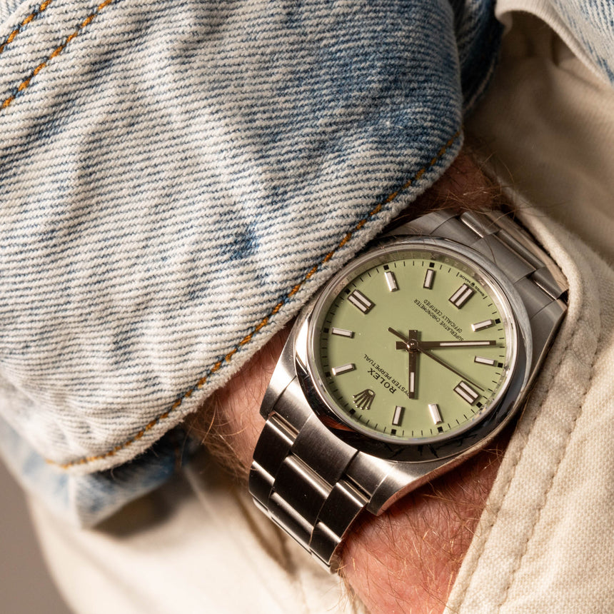 2025 (december) Rolex Oyster Perpetual, 36mm, reference 126000, green Pistachio dial: top conditions & full set