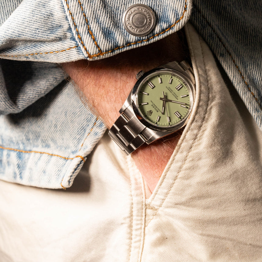 2025 (december) Rolex Oyster Perpetual, 36mm, reference 126000, green Pistachio dial: top conditions & full set