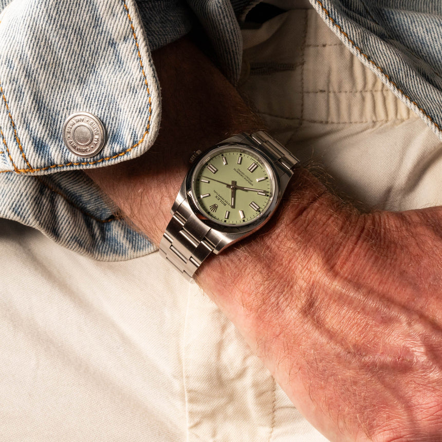 2025 (december) Rolex Oyster Perpetual, 36mm, reference 126000, green Pistachio dial: top conditions & full set