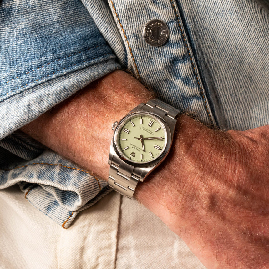2025 (december) Rolex Oyster Perpetual, 36mm, reference 126000, green Pistachio dial: top conditions & full set
