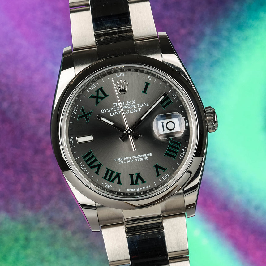 Sept 2026 Rolex Datejust Wimbledon dial smooth bezel ref: 126200, Full set NEW STICKERS
