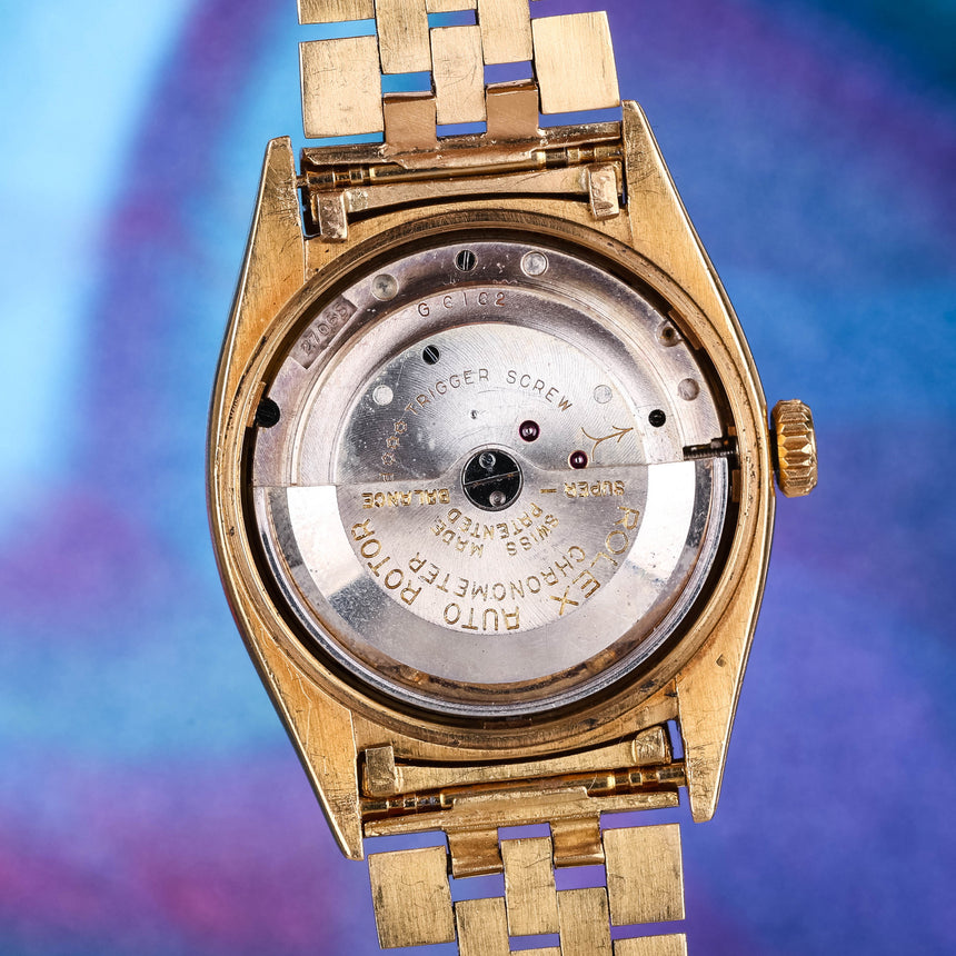 1949 Circa Rolex Bubbleback Ovettone in GOLD RARE Ref: 6030/6075 Crazy dial & original Bracelet