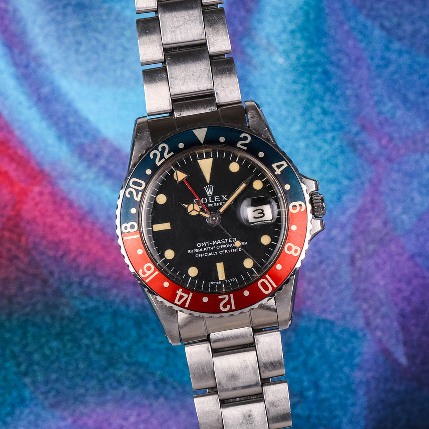 1969 Rolex GMT Master ref: 1675 Full Set UNPOLISHED, Super RARE Stunning !