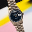 2000 (circa) Rolex «French » Day-Date in white gold ref 18239, Blue "cosmo" dial: Rolex 2023 service