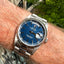 2000 (circa) Rolex «French » Day-Date in white gold ref 18239, Blue "cosmo" dial: Rolex 2023 service