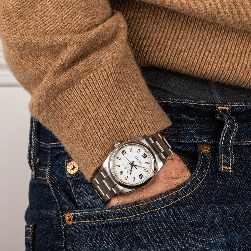 Rolex 114200 On Wrist Wrist Rolex Oyster Perpetual 11420 Rolex Air