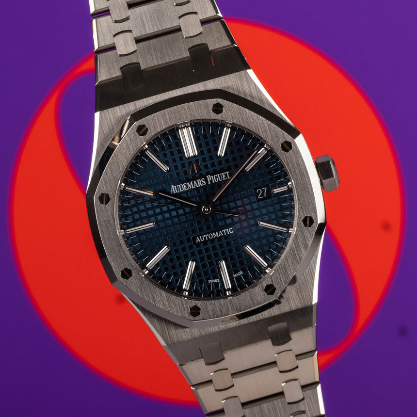 2019 Audemars Piguet Royal Oak ref 15400st Blue dial: Like new