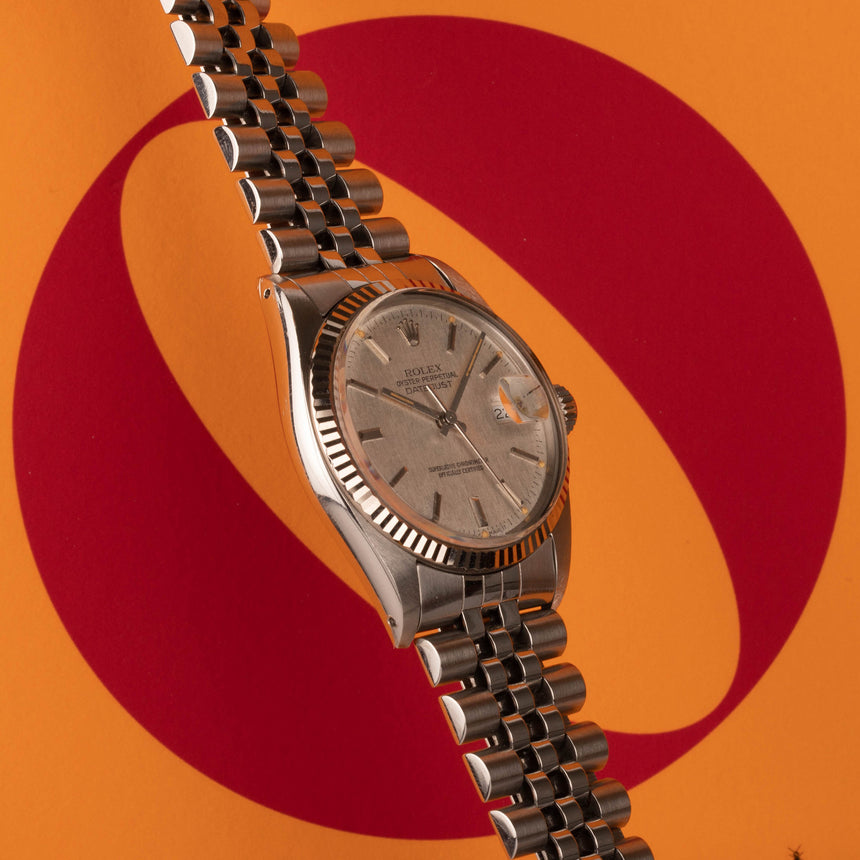 1984 (circa) Rolex Datejust ref 16014: Fantastic linen dial