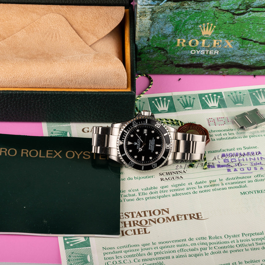 1999 Rolex Sea-Dweller ref 16600, swiss only: FULL SET