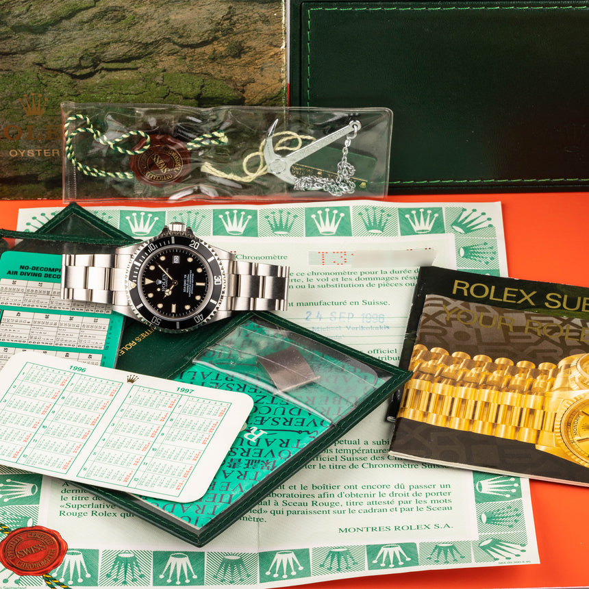 1996 Rolex Sea Dweller ref 16600: Like NEW OLD STOCK & full set