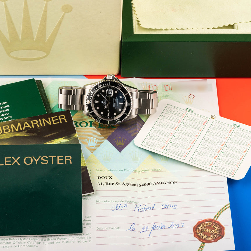2007 Rolex Submariner Date ref 16610: FULL SET MINT & FRENCH