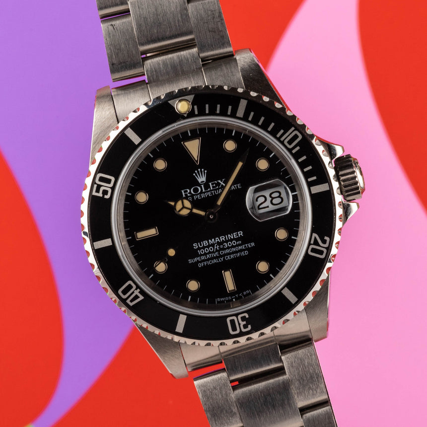 1991 MINT Rolex Submariner ref 16610 tritium: FULL COLLECTOR SET