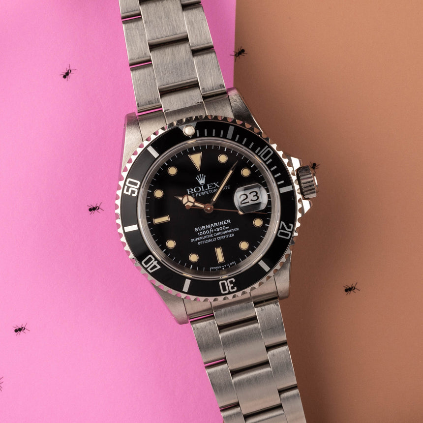 1991 (circa) Rolex Submariner date ref 16610: TOP MINT ALL
