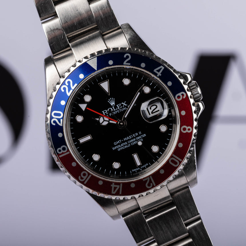 2007 Rolex GMT Master ref 16710 cal 3186 Stick Dial FULL SET