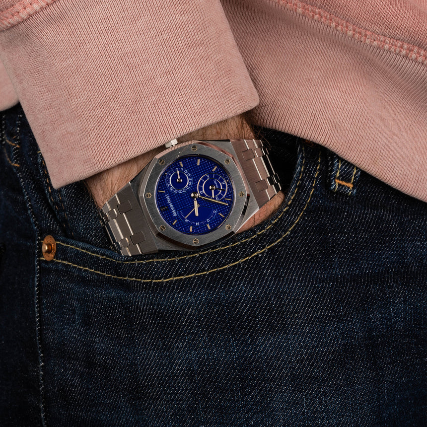 1999 RARE Audemars Piguet Royal Oak dual time reference 25730st: Yves Klein dial : extract of the archives
