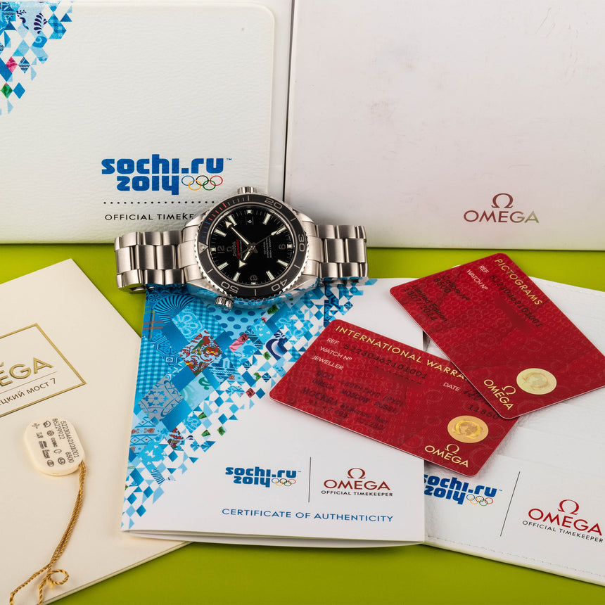 2014 Omega SOCHI special edition planet ocean seamaster: like new & full set