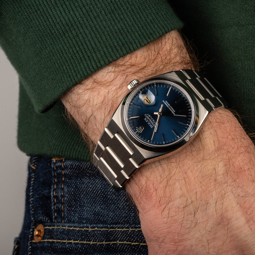 1979 (circa) Rolex Oysterquartz ref 17000, blue dial