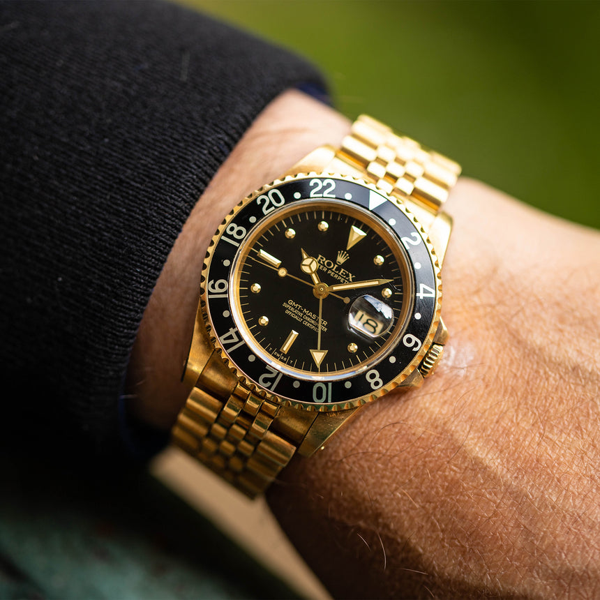 1981 Rolex GMT master 18k yellow gold, one owner, ref 16758 – TOKANT