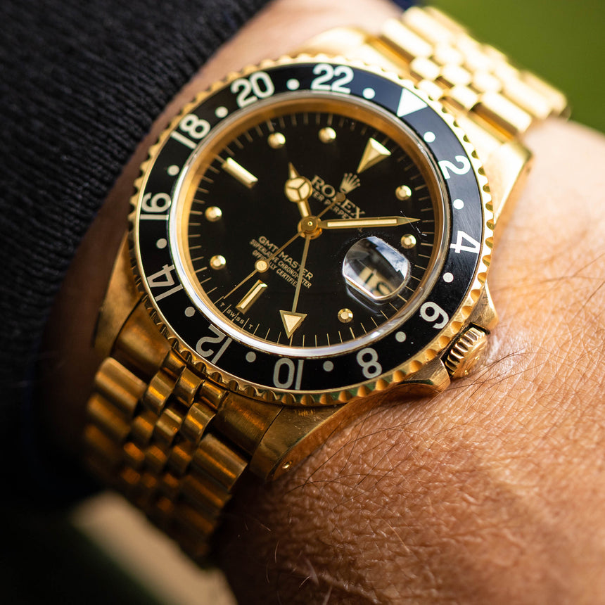 1981 Rolex GMT master 18k yellow gold, one owner, ref 16758