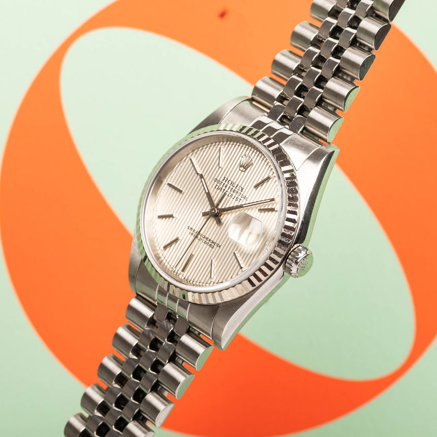 1998 Rolex Datejust ref 16234, tapestry dial : PAPERS