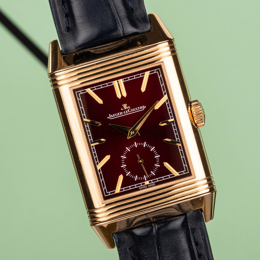 2021 JLC Rose gold Reverso Tribute dual time Fagliano edition ref